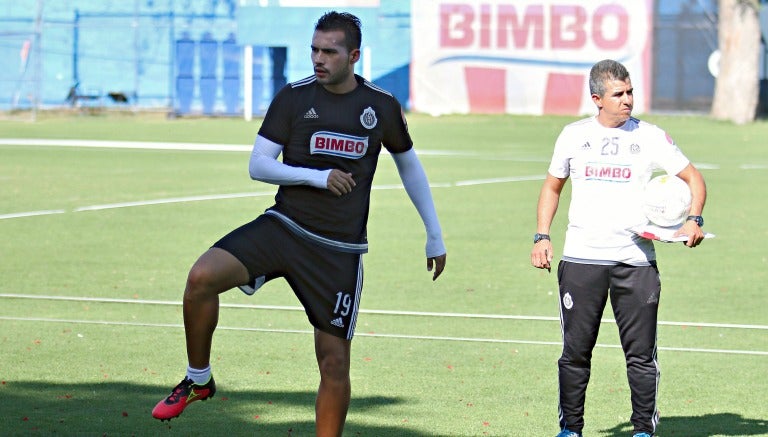 Vázquez en un entrenamiento del Rebaño