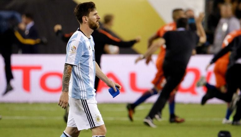 Messi, durante la Final de la Copa América Centenario