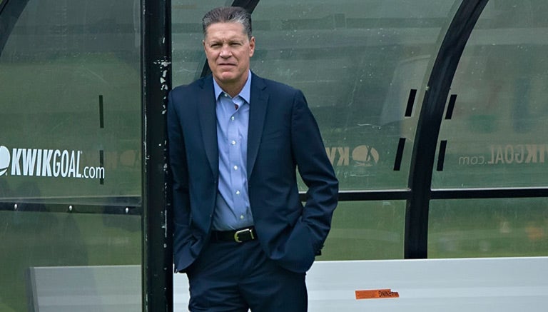 Ricardo Peláez en un entrenamiento del América