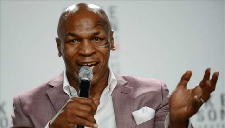 Mike Tyson, durante una conferencia 