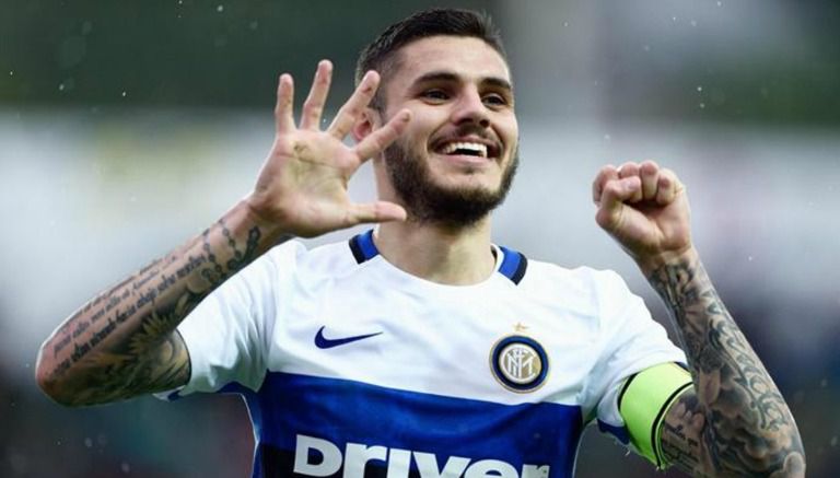 Icardi celebra un gol con el Inter de Milán