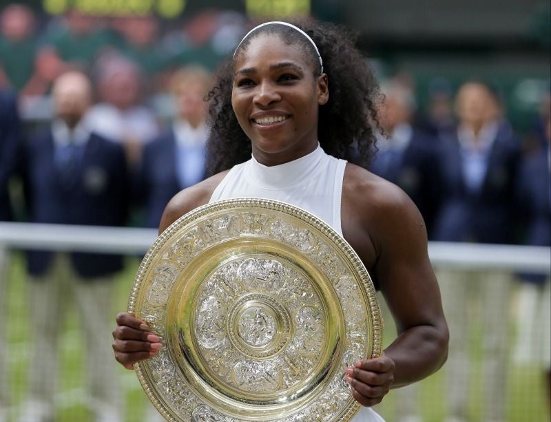 Serena celebra el título de Wimbledon 