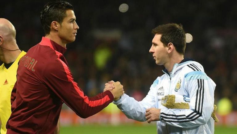  Cristiano Ronaldo y Lionel Messi, durante un amistoso entre Portugal y Argentina