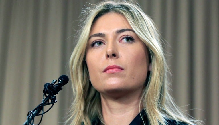 Maria Sharapova dando un discurso en Harvard