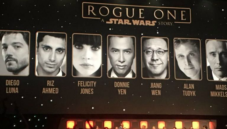 Rogue One siendo presentada en la Star Wars Celebration