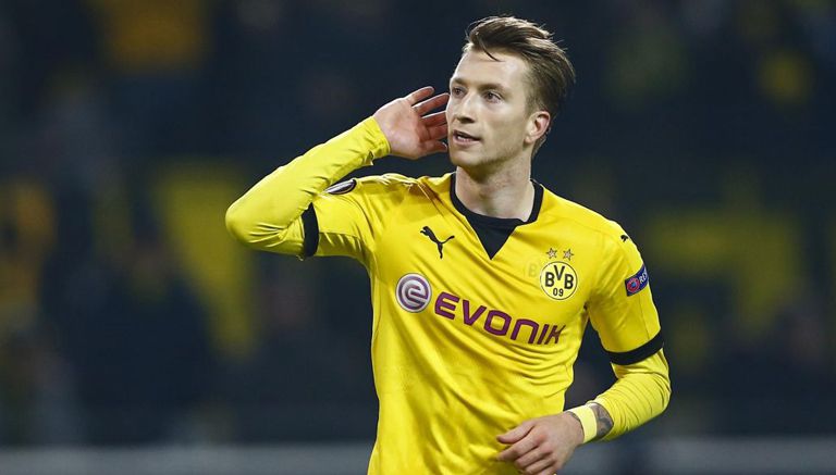 Marco Reus celebra un gol con el Borussia Dortmund