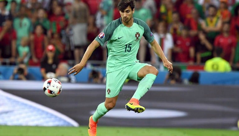 André Gomes durante un encuentro de Portugal en la última edición de la Eurocopa