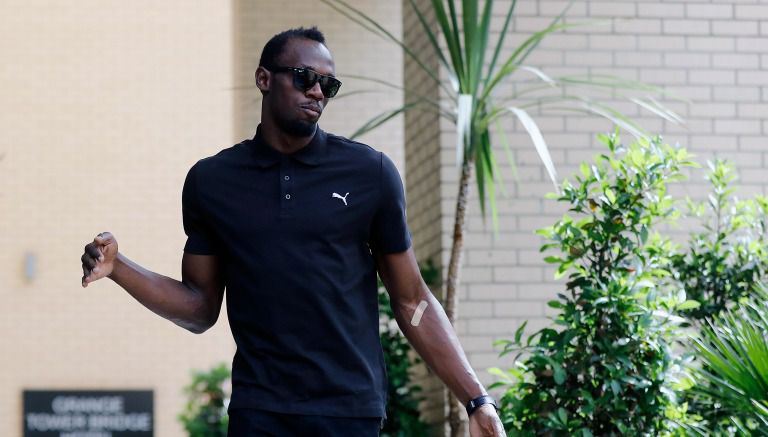 Usain Bolt previo a una conferencia de prensa