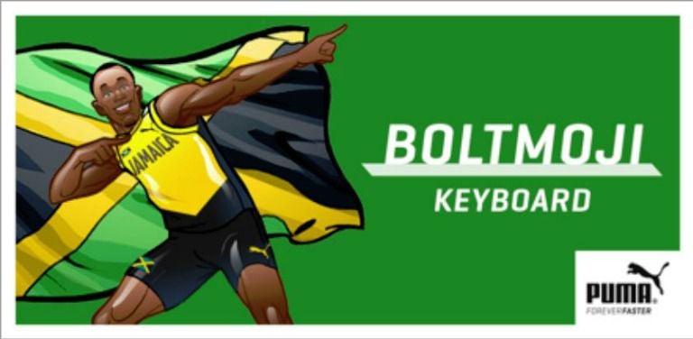 El logo de los emojis de Usain Bolt