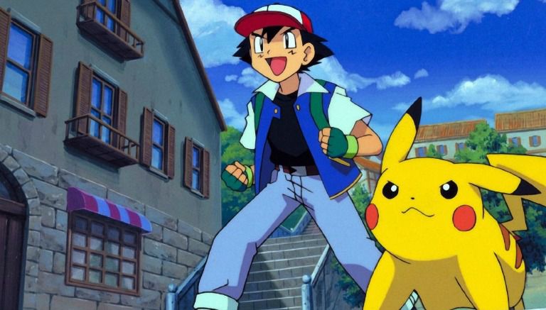 Ash y Pikachu en un capítulo de Pokémon