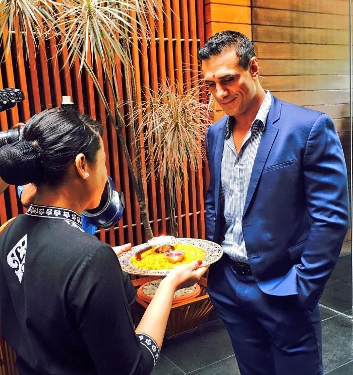 Alberto del Río, durante un viaje a la India.