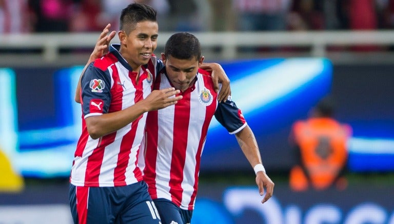 Nestor Calderón celebra su gol frente a Monterrey