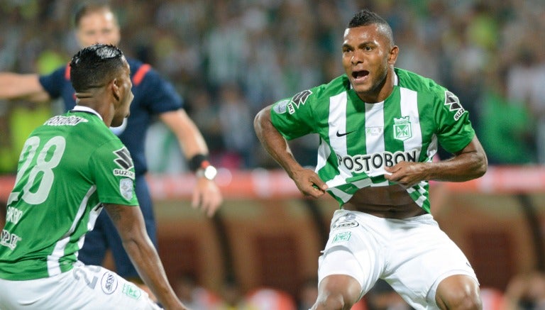 Borja celebra el gol con el que Atlético Nacional conquistó la Copa Libertadores