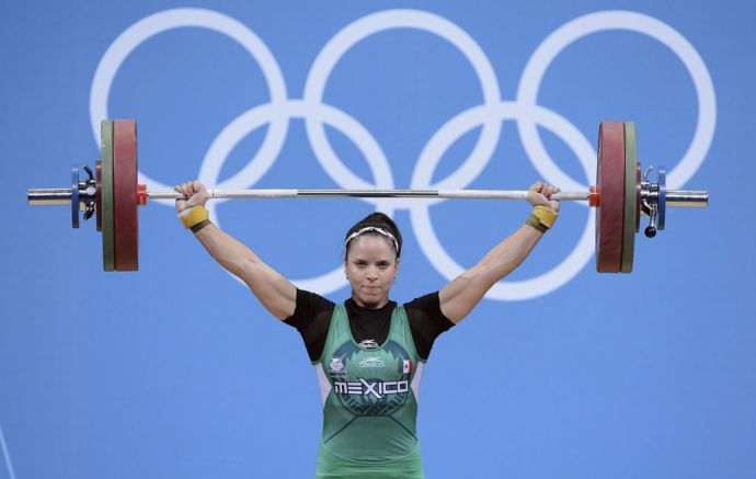 Luz Acosta, durante su prueba en Londres 2012