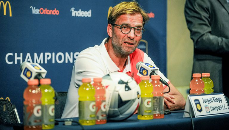 Klopp, en conferencia durante la gira del Liverpool