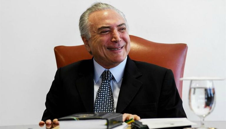 Michel Temer en una conferencia de prensa