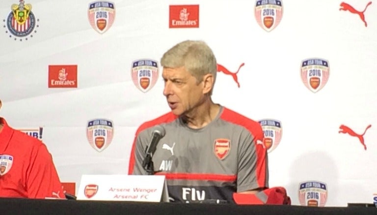 Arsene Wenger, en conferencia previo al Arsenal vs Chivas