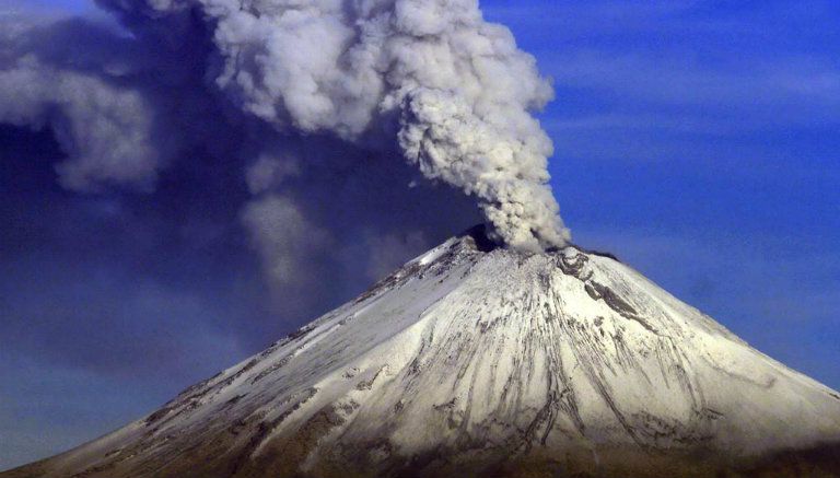 Erupción del volcán Popocatépetl