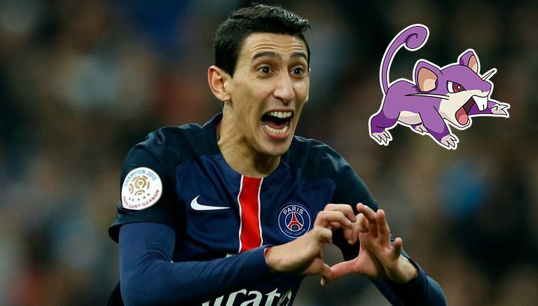 Di María celebra un gol con el PSG