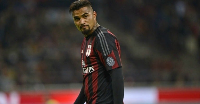 Kevin Prince Boateng vistiendo la playera del Milan