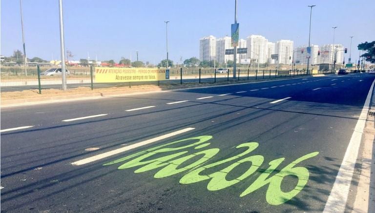 Camino a la Villa Olímpica en Río de Janeiro