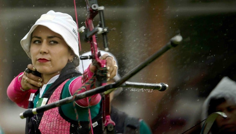 Aida Román en una competencia