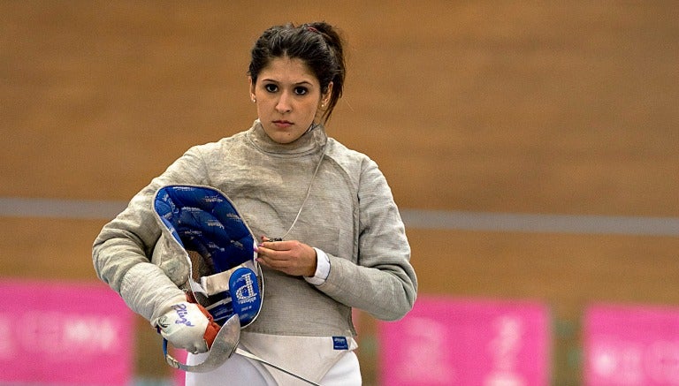 Paola Pliego antes de una competencias