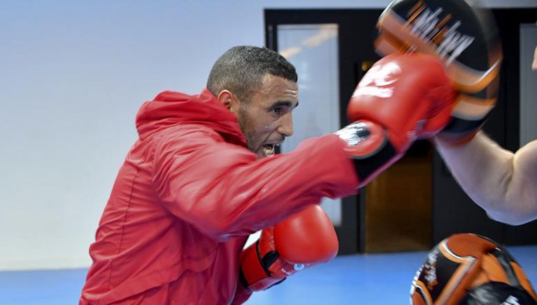 Hassan Saada, en un entrenamiento previo a Río 2016