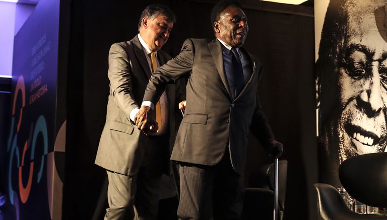 Pelé, durante un evento deportivo en Brasil