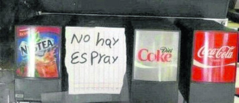 ¿Espray en el refrigerador?