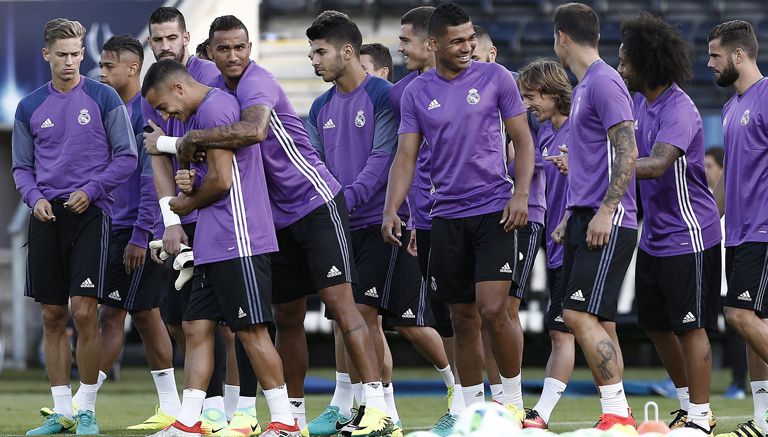 Real Madrid entrena previo a la Supercopa de Europa