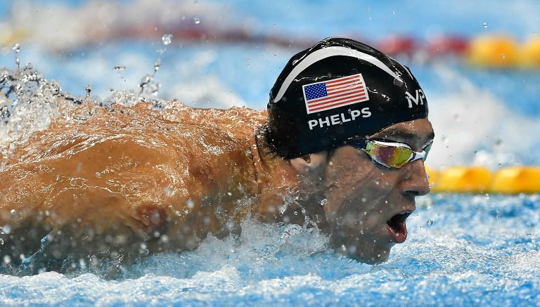 Michael Phelps durante los 200 metros combinados