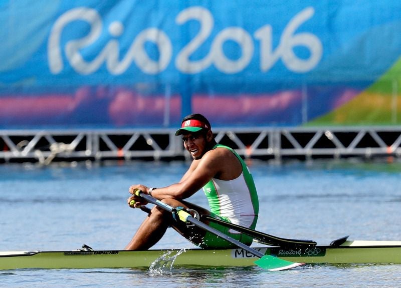 Cabrera, durante la Final de remo 