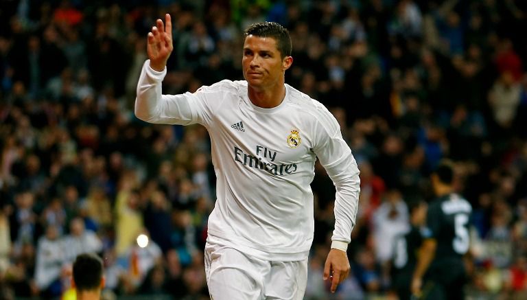 CR7 celebra un gol con el Real Madrid