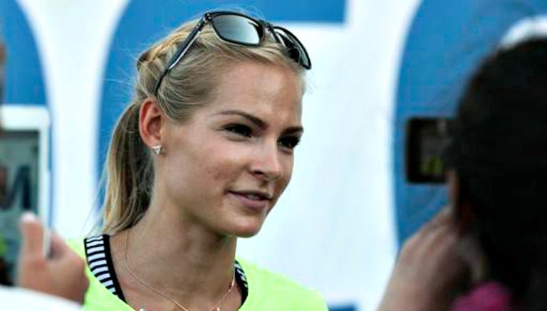 Darya Klishina habla con los medios en Rusia