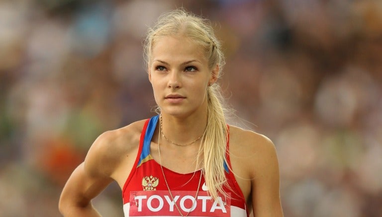 Darya Klishina durante una competencia