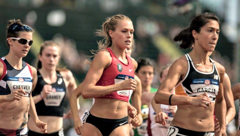 Colleen Quigley, durante una competencia