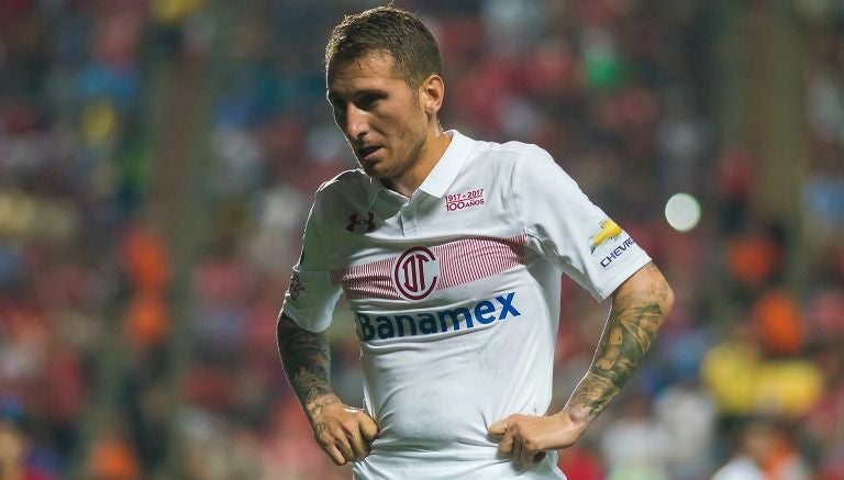 Darío Bottinelli durante el último juego entre Toluca y Xolos por Copa MX