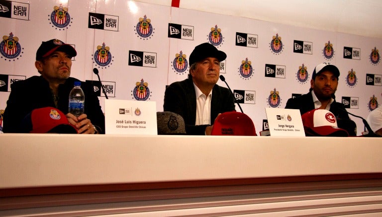 Luis Higuera, Jorge Vergara y David Pérez, en la presentacion