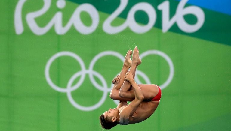 Germán Sánchez, durante la Final de clavados