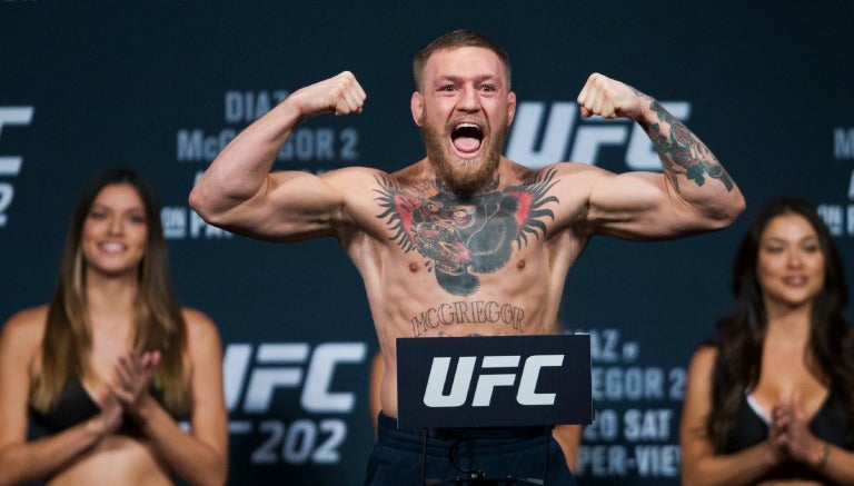 Conor McGregor durante la ceremonia de pesaje