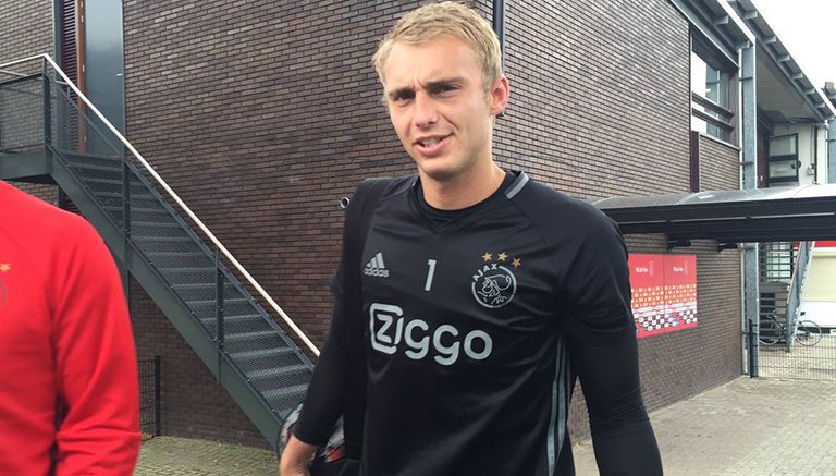 Jasper Cillessen tras un entrenamiento con Ajax