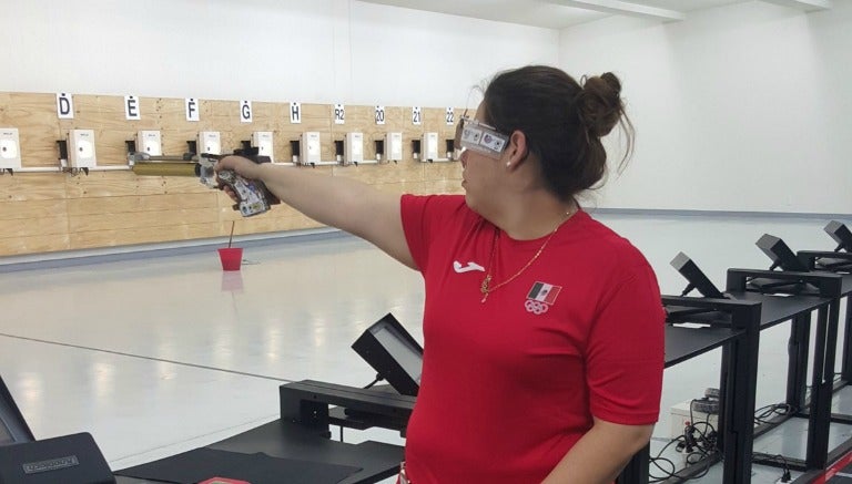 Alejandra Zavala en un entrenamiento previo a la competencia de Río 2016