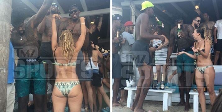 Durant y Jordan, en plena fiesta playera