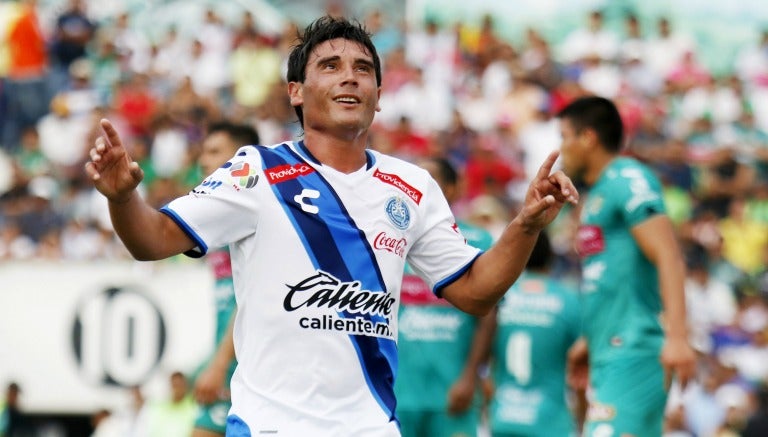 Alustiza festeja su gol frente a Chiapas