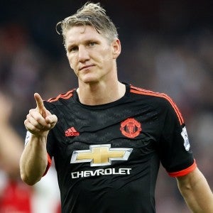 Bastian Schweinsteiger en un partido con el Manchester United