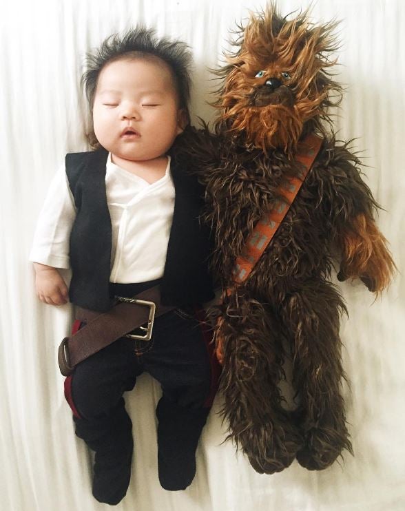 Joey Marie disfrazada de Han Solo