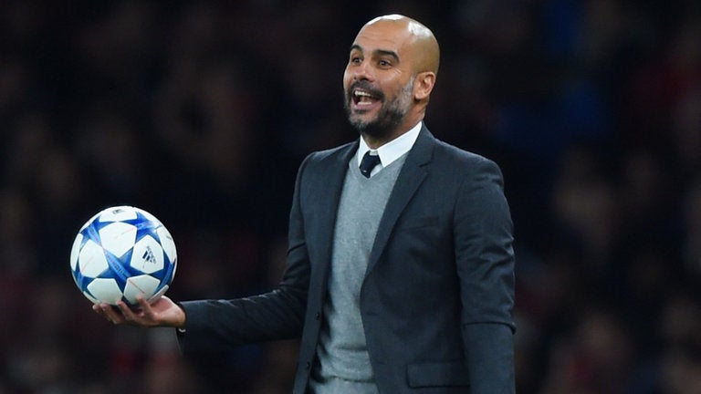 Guardiola, durante un partido de la Champions