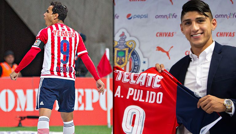 Pulido luciendo el número que portará en Chivas