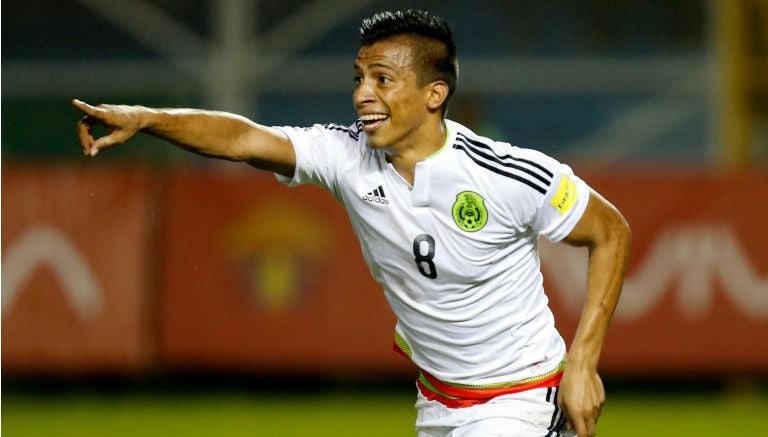 Ángel Sepúlveda celebra su gol frente a El Salvador